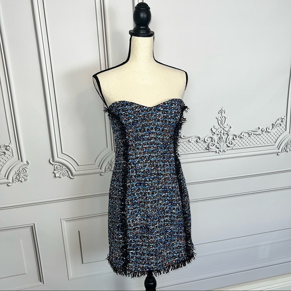 Lovers + Friends Blue Multi Luna Mini Dress | Size M - Picture 1 of 14